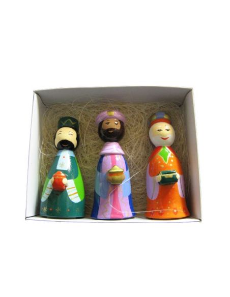 Nacimiento Madera 3 Reyes 10 Cm