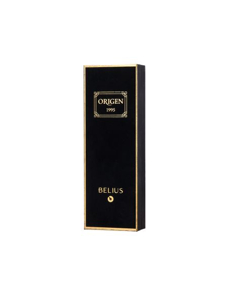Boligrafo Belius Origen 1995 Aluminio Textura Cepillada Color Negro Tinta Azul Caja De Diseño