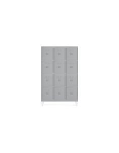 Taquilla Metalica Rocada 400 3 Modulos X 4 Puertas Gris 1210X500X1800 Mm