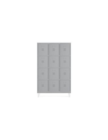 Taquilla Metalica Rocada 400 3 Modulos X 4 Puertas Gris 1210X500X1800 Mm