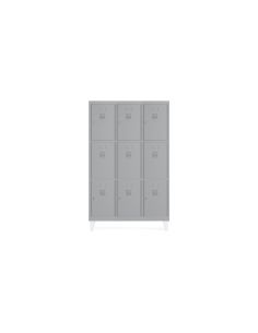 Taquilla Metalica Rocada 400 3 Modulos X 3 Puertas Gris 1210X500X1800 Mm