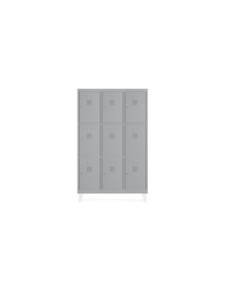 Taquilla Metalica Rocada 400 3 Modulos X 3 Puertas Gris 1210X500X1800 Mm