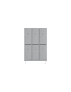 Taquilla Metalica Rocada 400 3 Modulos X 2 Puertas Gris 1210X500X1800 Mm