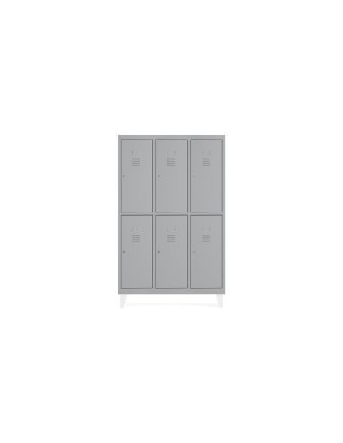 Taquilla Metalica Rocada 400 3 Modulos X 2 Puertas Gris 1210X500X1800 Mm