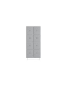 Taquilla Metalica Rocada 400 2 Modulos X 4 Puertas Gris 820X500X1800 Mm