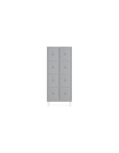 Taquilla Metalica Rocada 400 2 Modulos X 4 Puertas Gris 820X500X1800 Mm