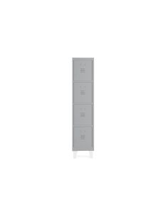 Taquilla Metalica Rocada 400 1 Modulo X 4 Puertas Gris 430X500X1800 Mm