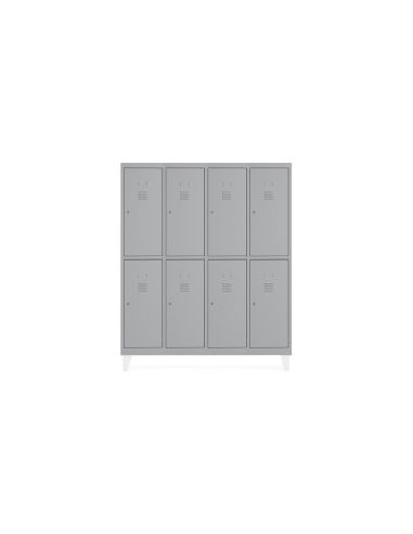 Taquilla Metalica Rocada 300 4 Modulos X 2 Puertas Gris 1210X500X1800 Mm