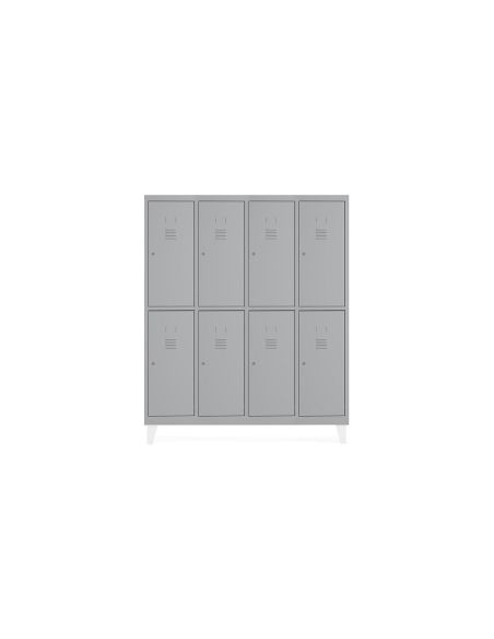 Taquilla Metalica Rocada 300 4 Modulos X 2 Puertas Gris 1210X500X1800 Mm