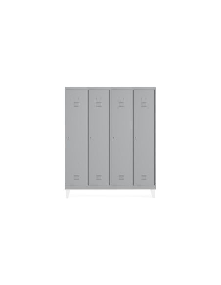 Taquilla Metalica Rocada 300 4 Modulos X 1 Puerta Gris 1210X500X1800 Mm