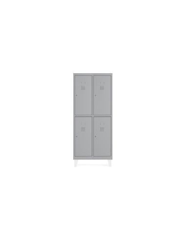 Taquilla Metalica Rocada 300 2 Modulos X 2 Puertas Gris 620X500X1800 Mm