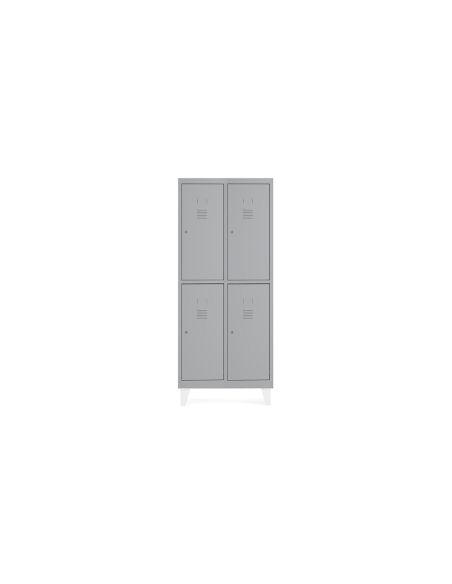Taquilla Metalica Rocada 300 2 Modulos X 2 Puertas Gris 620X500X1800 Mm