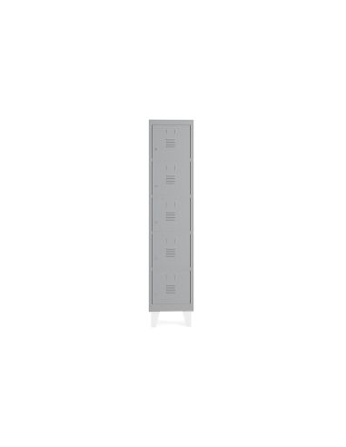 Taquilla Metalica Rocada 300 1 Modulo 5 Puertas Gris 330X500X1800 Mm