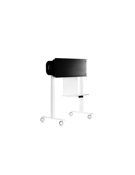 Soporte Movil Rocada Para Monitores Interactivos 65" A 86" Estructura Tubo Acero 4 Ruedas Con Freno