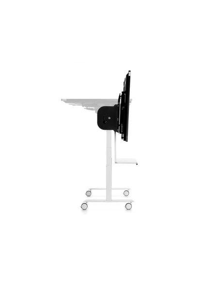 Soporte Movil Rocada Para Monitores Interactivos 65" A 86" Estructura Tubo Acero 4 Ruedas Con Freno