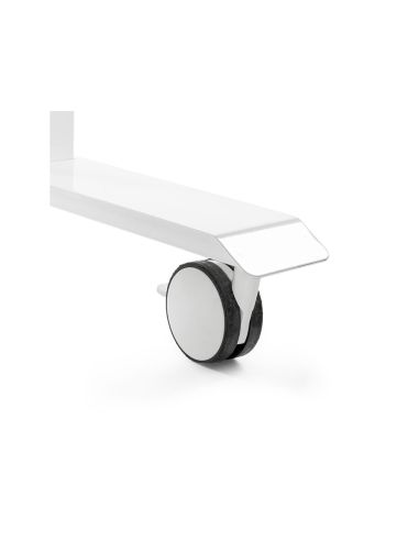 Soporte Movil Rocada Para Monitores Interactivos 65" A 86" Estructura Tubo Acero 4 Ruedas Con Freno