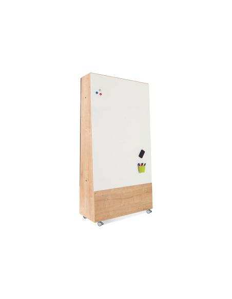 Pizarra Blanca Rocada Skinwhiteboard Pro Serie Naturas Con Tripode Doble Cara Melamina 100X150 Cm