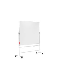 Pizarra Blanca Rocada Acero Vitrificado Magnetico Marco Aluminio Doble Cara Volteable 120X200 Cm