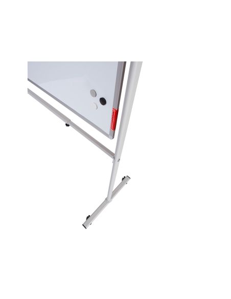 Pizarra Blanca Rocada Acero Vitrificado Magnetico Marco Aluminio Doble Cara Volteable 120X200 Cm