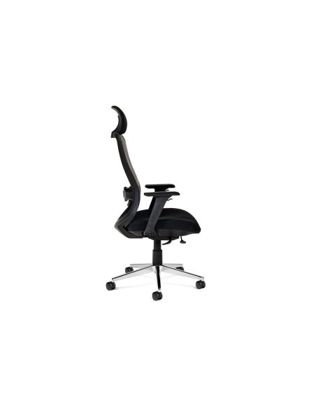Silla Rocada Direccion Premium 24 Horas Con Brazos Ajustables Respaldo De Malla Y Asiento En Tela Negro