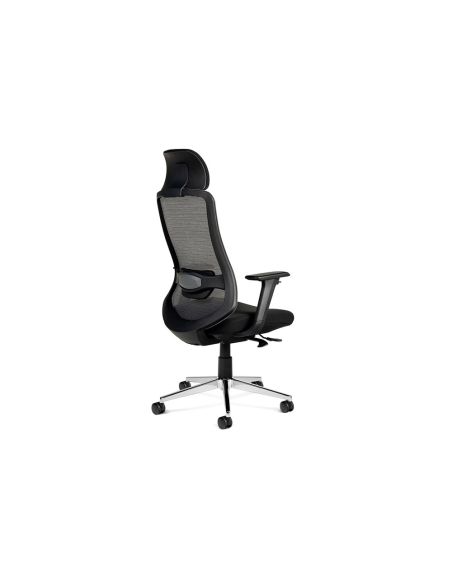 Silla Rocada Direccion Premium 24 Horas Con Brazos Ajustables Respaldo De Malla Y Asiento En Tela Negro