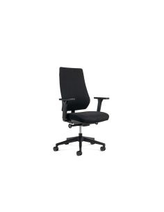 Silla Rocada Direccion Con Brazos Regulables Base Polimero Respaldo Y Asiento En Tela Ignifuga Negro