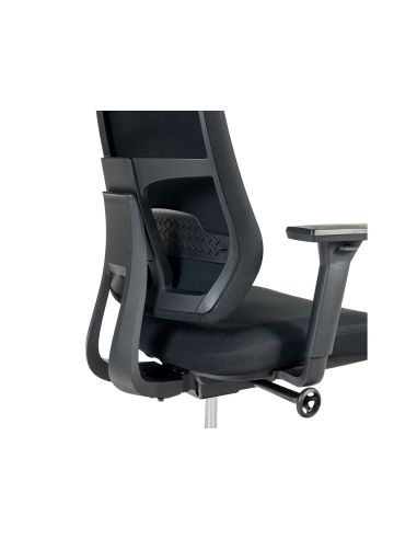 Silla Rocada Direccion Brazos Regulables Base Polimero Respaldo Y Asiento En Tela Ignifuga Azul 610X680X1075 Mm