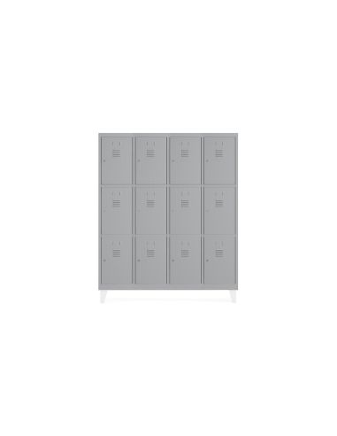 Taquilla Metalica Rocada 300 4 Modulos X 3 Puertas Gris 1210X500X1800 Mm