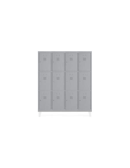 Taquilla Metalica Rocada 300 4 Modulos X 3 Puertas Gris 1210X500X1800 Mm