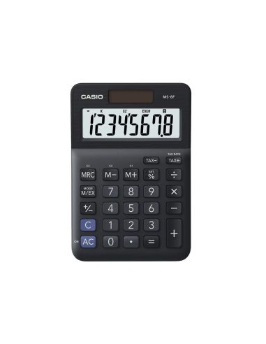 Calculadora Casio Ms-8F Sobremesa 8 Digitos Tax +/- Color Negro