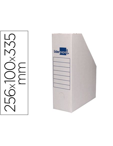Revistero Liderpapel Ecouse Carton 100% Reciclado Color Blanco 256X100X335 Mm