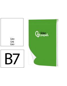 Bloc Notas Liderpapel Liso B7 80 Hojas 60G/M2 Perforado