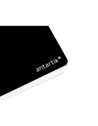 Cuaderno Espiral A4 Antartik Tapa Dura 80H 90Gr Cuadro 4Mm Con Margen Color Negro