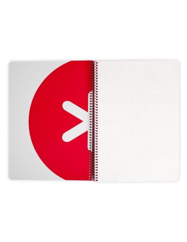 Cuaderno Espiral A4 Antartik Tapa Dura 80H 90Gr Cuadro 4Mm Con Margen Color Negro