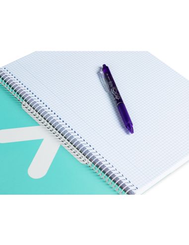 Cuaderno Espiral A4 Antartik Tapa Dura 80H 90Gr Cuadro 4Mm Con Margen Color Menta
