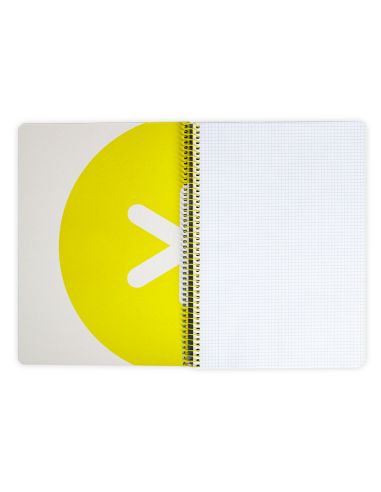 Cuaderno Espiral A4 Antartik Tapa Dura 80H 90Gr Cuadro 4Mm Con Margen Color Azul