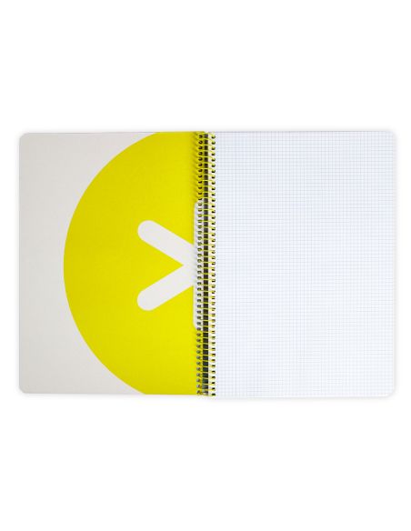 Cuaderno Espiral A4 Antartik Tapa Dura 80H 90Gr Cuadro 4Mm Con Margen Color Azul