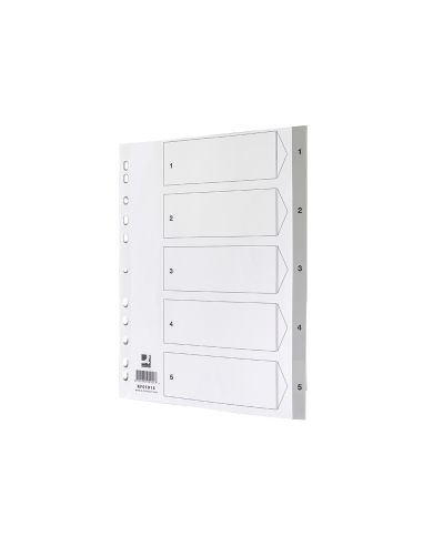 Separador Numerico Q-Connect Plastico 1-5 Juego De 5 Separadores Din A4 Multitaladro