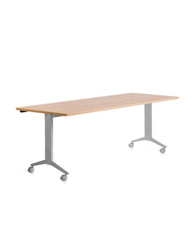 Mesa Rocada 2003Fd08 Con Tablero Abatible Color Gris/Roble 180X80 Cm