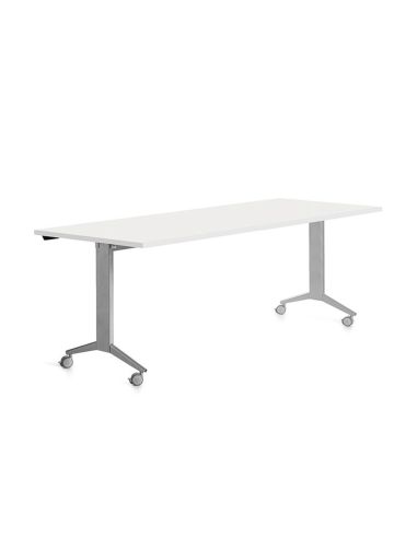 Mesa Rocada 2003Fd04 Con Tablero Abatible Color Gris/Blanco 180X80 Cm