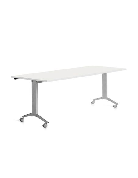 Mesa Rocada 2003Fd04 Con Tablero Abatible Color Gris/Blanco 180X80 Cm