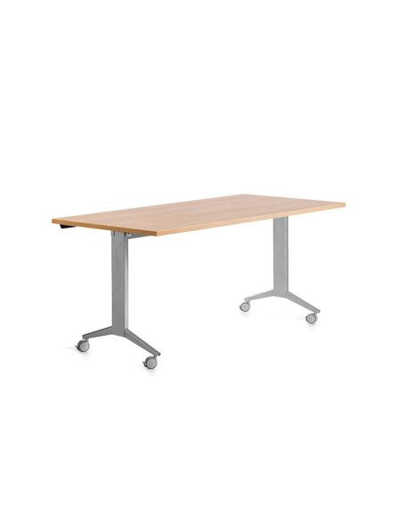 Mesa Rocada 2002Fd08 Con Tablero Abatible Color Gris/Roble 160X80 Cm