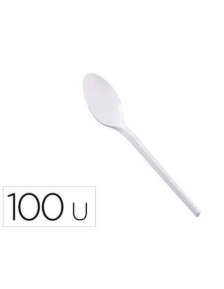 Cuchara Sopera De Plastico Blanco Reutilizable Paquete De100 Unidades