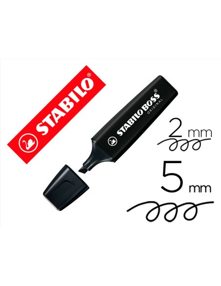 Rotulador Negro Stabilo Boss Pastel Fluorescente Nature