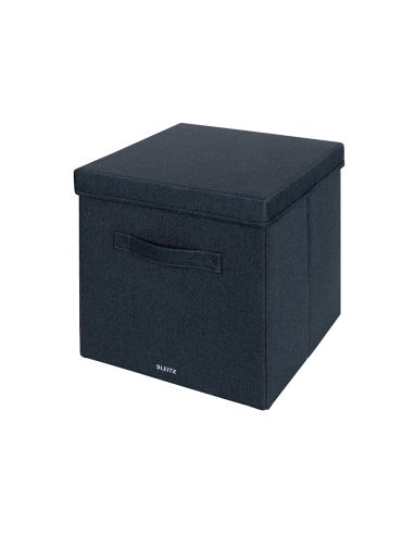 Caja De Almacenaje Leitz Tela Con Tapa L Dos Piezas Gris