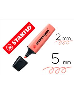 Rotulador Stabilo Boss Pastel Fluorescente 70 Nature Colors Siena