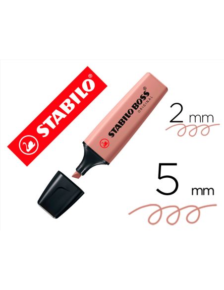 Rotulador Stabilo Boss Pastel Fluorescente 70 Nature Colors Ocre Oscuro