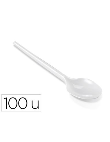 Cucharilla De Plastico Blanco Reutilizable Paquete De 100 Unidades
