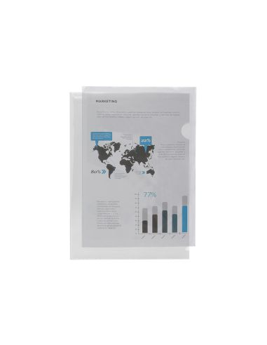Carpeta Liderpapel Dossier Uñero 44004 Polipropileno Din A4 Incolora 20 Hojas