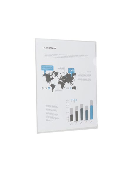Carpeta Liderpapel Dossier Uñero 44004 Polipropileno Din A4 Incolora 20 Hojas